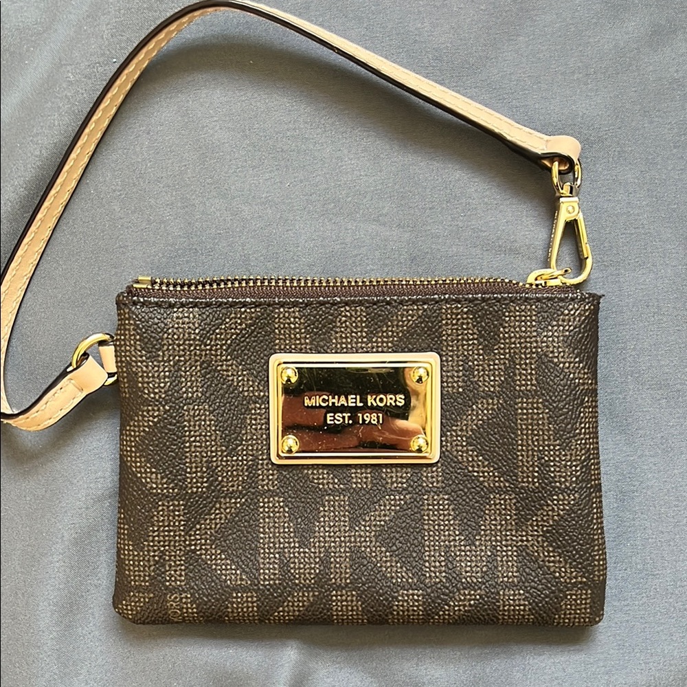Michael Kors Brown Wristlet